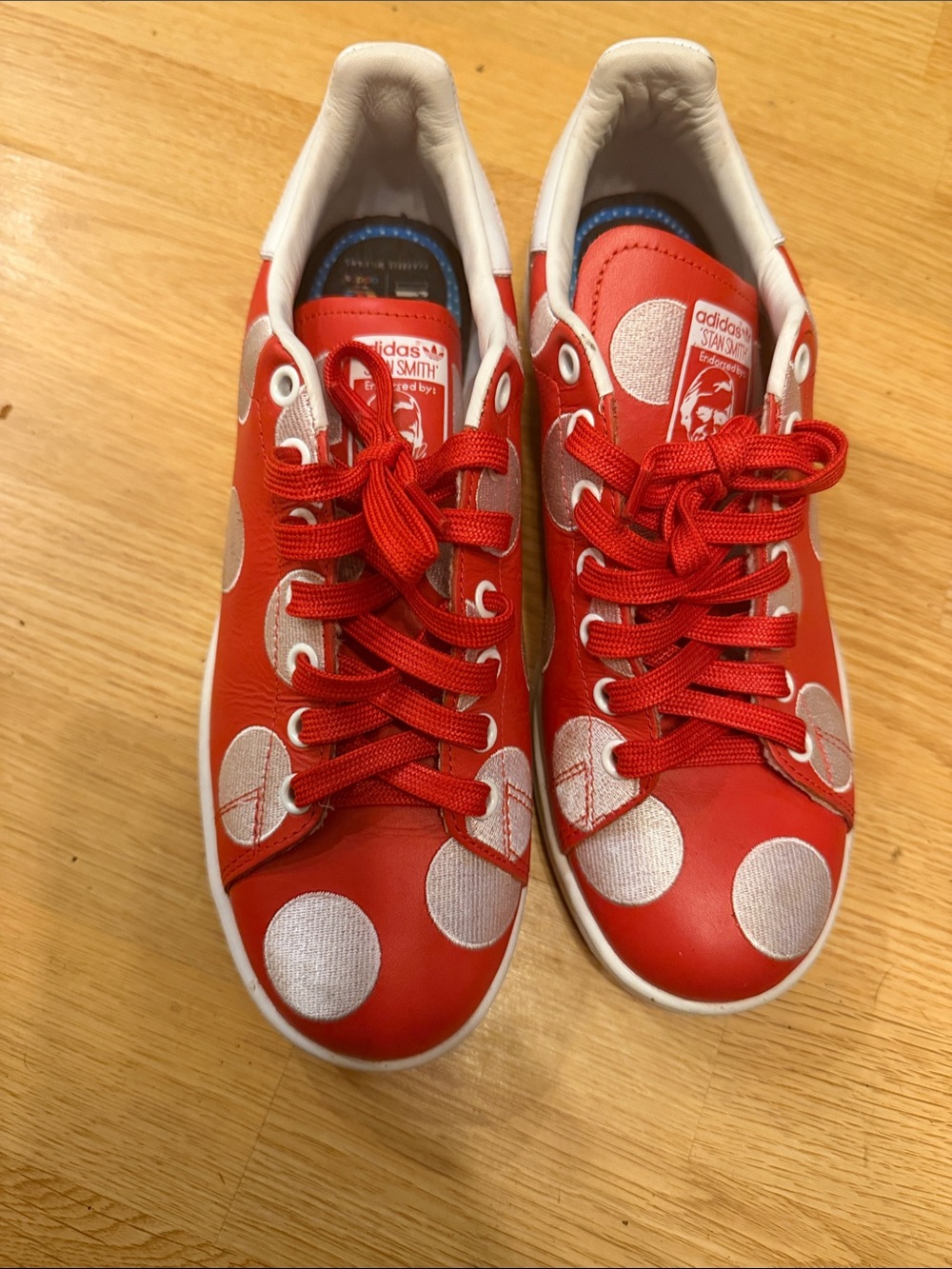 adidas Red & White Polka Dot Sneakers